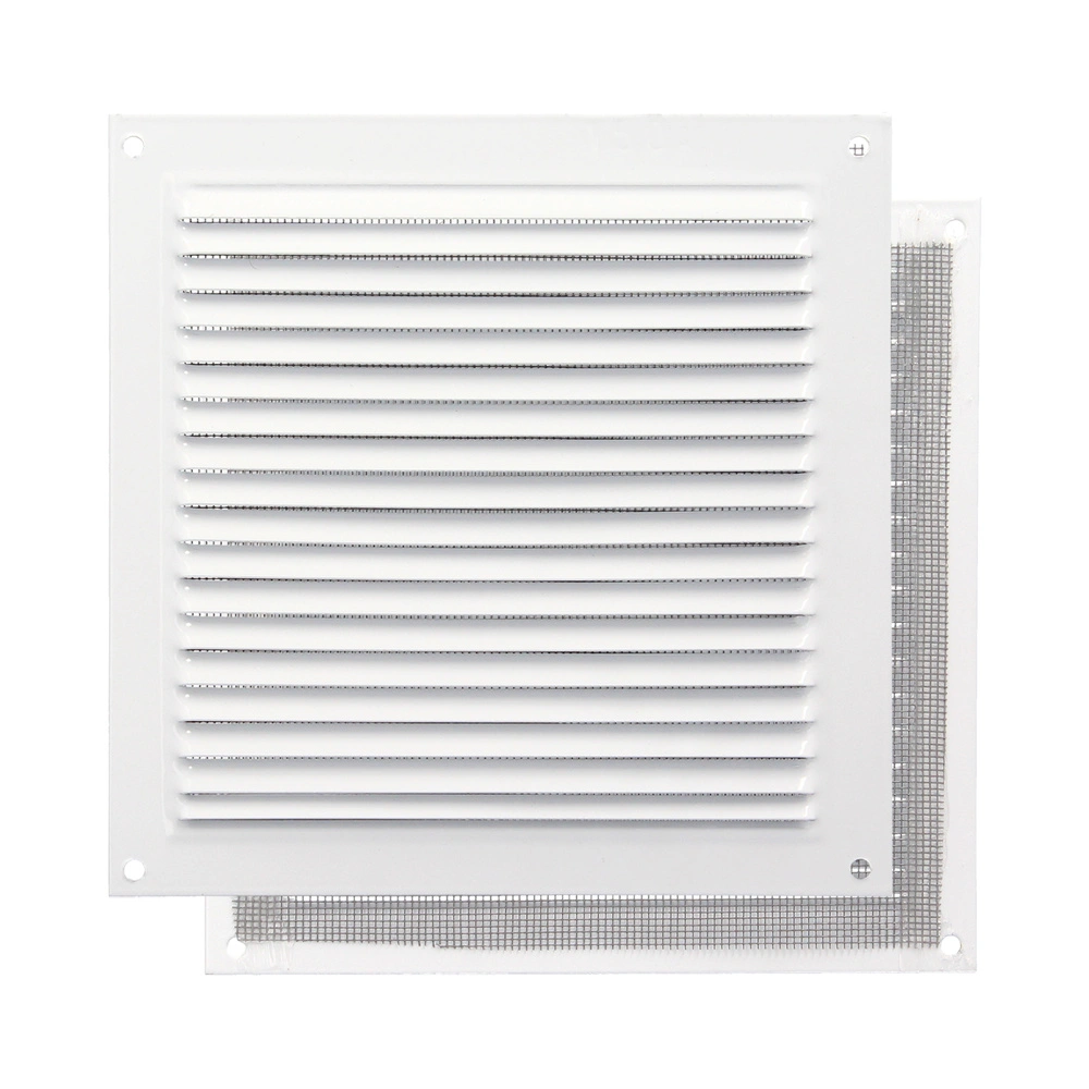 Rejilla Ventilación Aluminio Con Mosquitera Atornillable 175 x 175 mm.Color Blanco