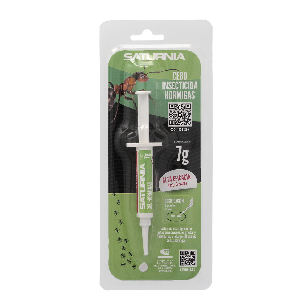 Gel Insecticida Elimina hormigas con Jeringa de 7 Gramos Saturnia Control de Plagas