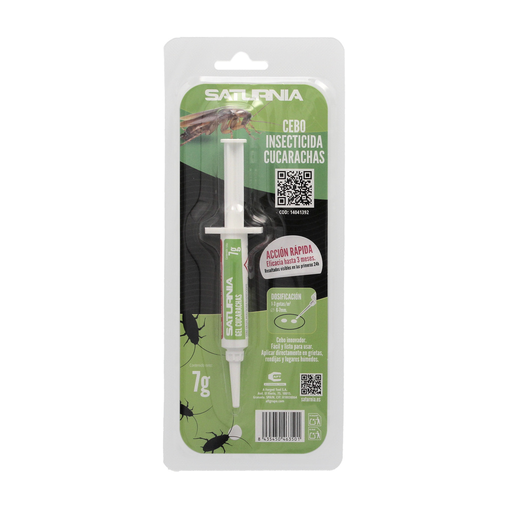 Gel Insecticida Elimina Cucaracha con Jeringa de 7 Gramos Saturnia Control de Plagas