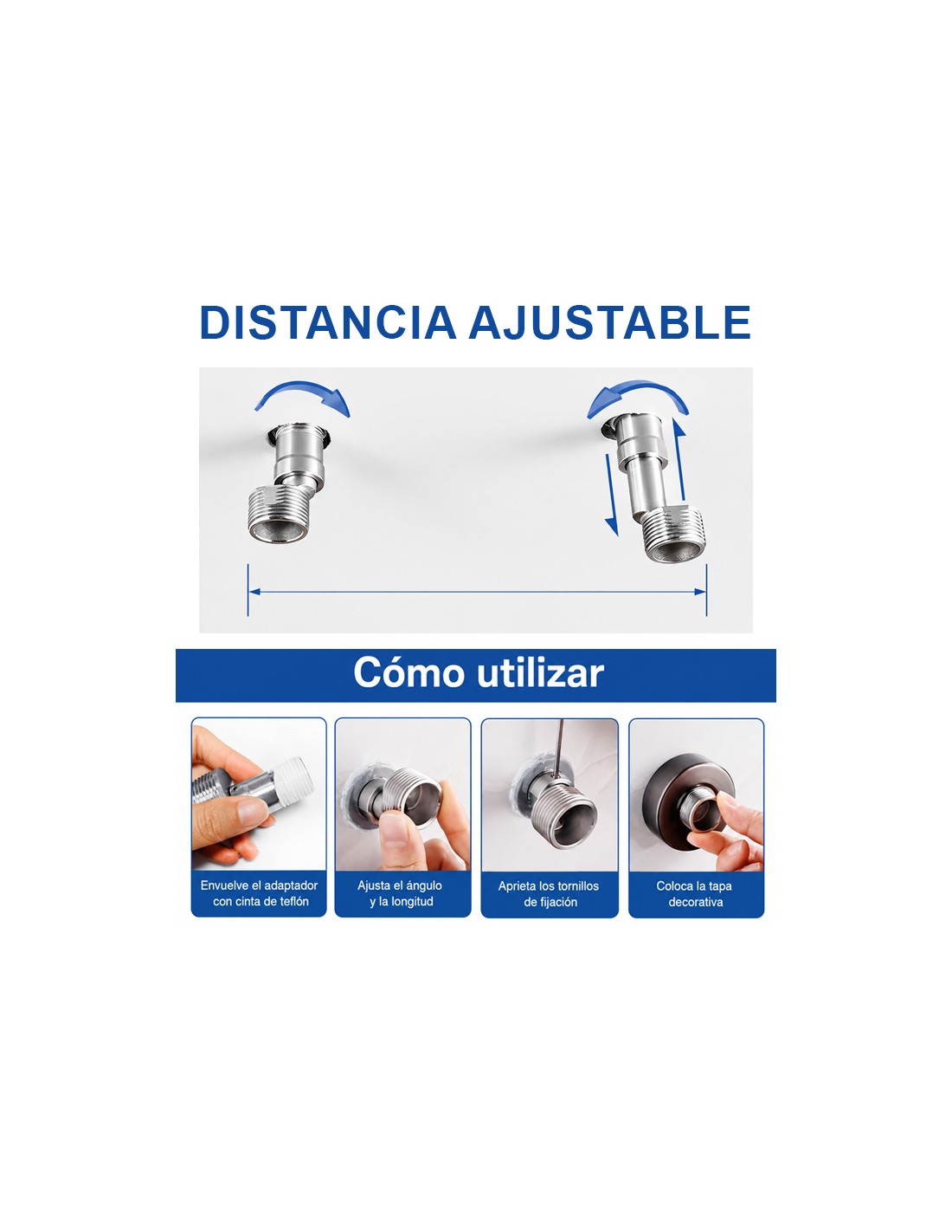 Set de 2 excéntricas ajustables para grifería 55-75mm - Imagen 7